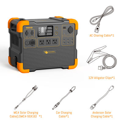 2200W शुद्ध साइन वेव इन्वर्टर और 2 घंटे चार्जिंग समय के साथ हल्का पोर्टेबल लिथियम बैटरी सोलर जनरेटर