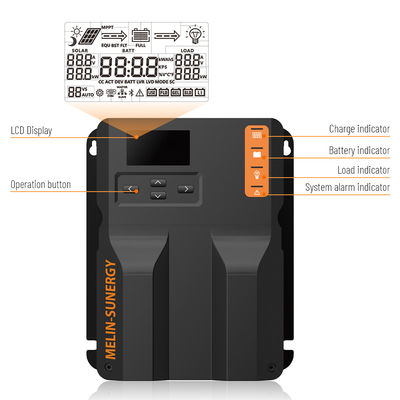 काला 40 एम्प MPPT सौर चार्ज नियंत्रक मैनुअल 12V 24V प्राकृतिक शीतलन