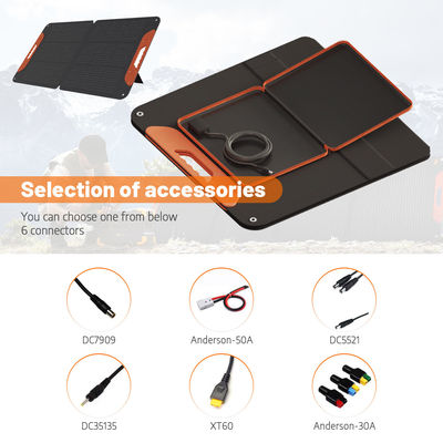 120W IP65 फोल्डिंग पोर्टेबल पावर स्टेशन कैम्पिंग के लिए सौर पैनल