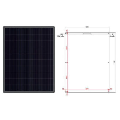 अच्छी कीमत हल्के मोड़ योग्य अर्ध लचीला सौर पैनल पीवी मॉड्यूल 200w 12V लचीला सौर पैनल ऑनलाइन