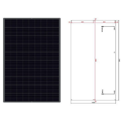 100W अर्ध लचीला सौर पैनल 12V MC4 आउटपुट लचीला सौर पैनल कारवां के लिए