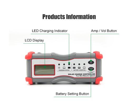 अच्छी कीमत 600W IP65 5-स्टेज चार्जिंग डिजिटल सोलर चार्ज कंट्रोलर PWM सोलर सिस्टम चार्ज कंट्रोलर ऑनलाइन